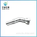 Hydraulic 45 Degree Metric Barbed Hose Fitting